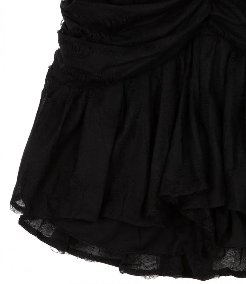 IROHAMONA PLEATED SHORT SKIRT