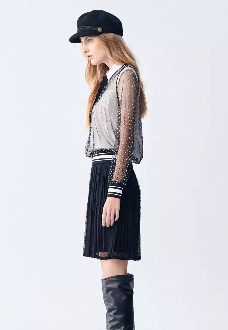 iROO Pleated Lace Skirt