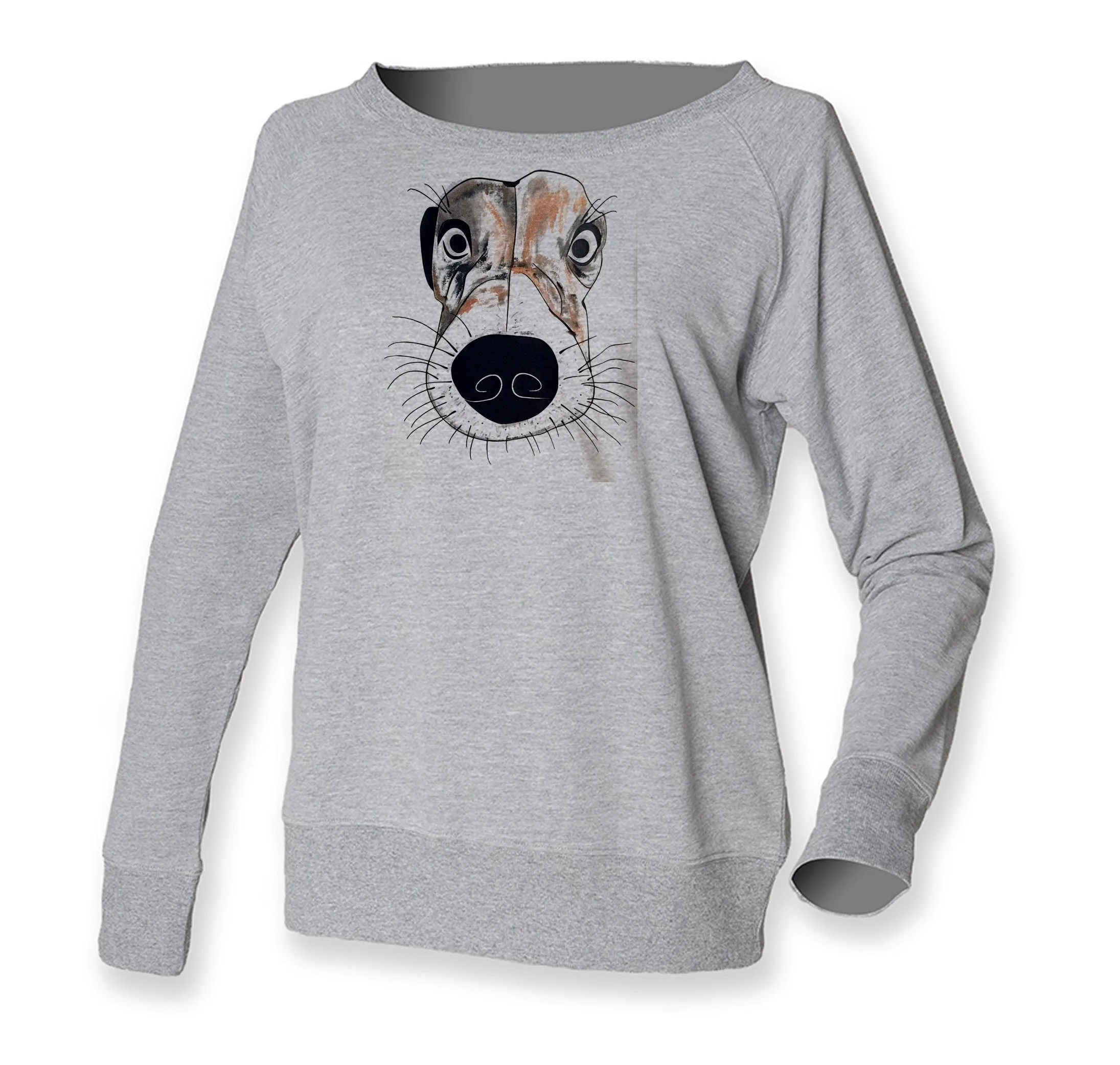 Jack Russel face jumper, grey