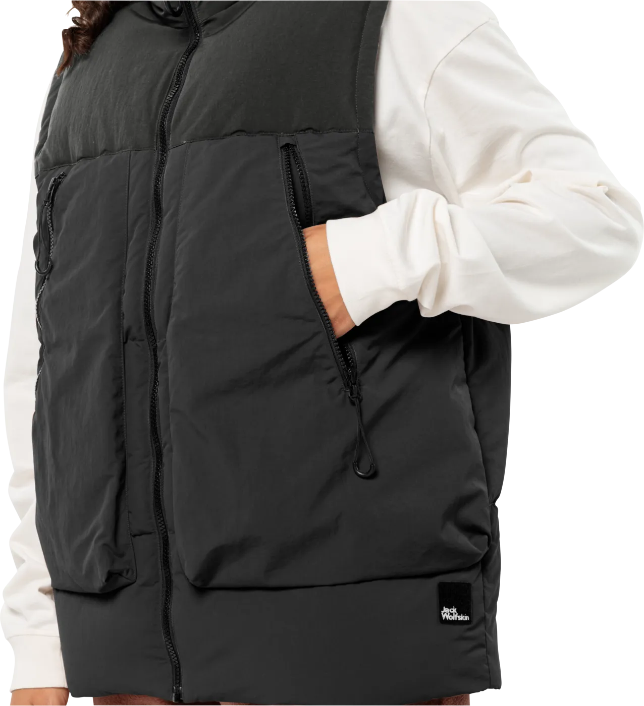 Jack Wolfskin Unisex Dellbrueck Vest Granite Black | Buy Jack Wolfskin Unisex Dellbrueck Vest Granite Black here | Outnorth