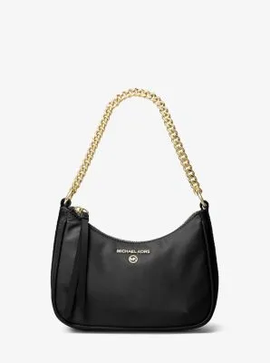 Jet Set Charm Small Nylon Gabardine Shoulder Bag