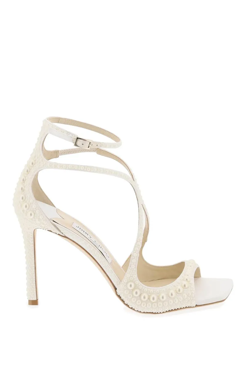 Jimmy Choo    Jimmy Choo Azia 95 Sandals With Pearls