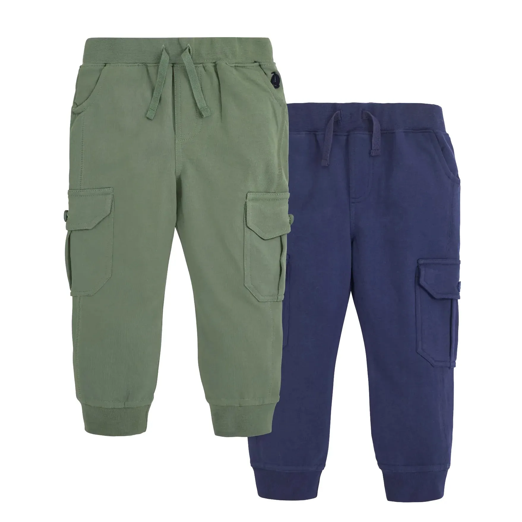 Jojo Maman Bebe 2-Pack Cargo Joggers in Navy