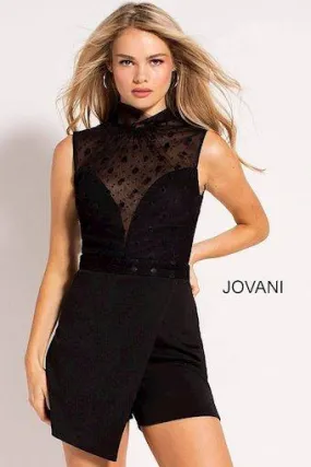 Jovani M49810 High Neck Sleeveless Romper