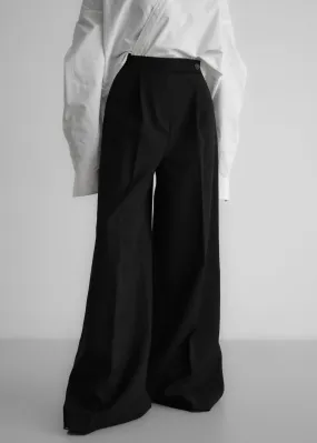 Kamila Wide Leg Trousers - Black