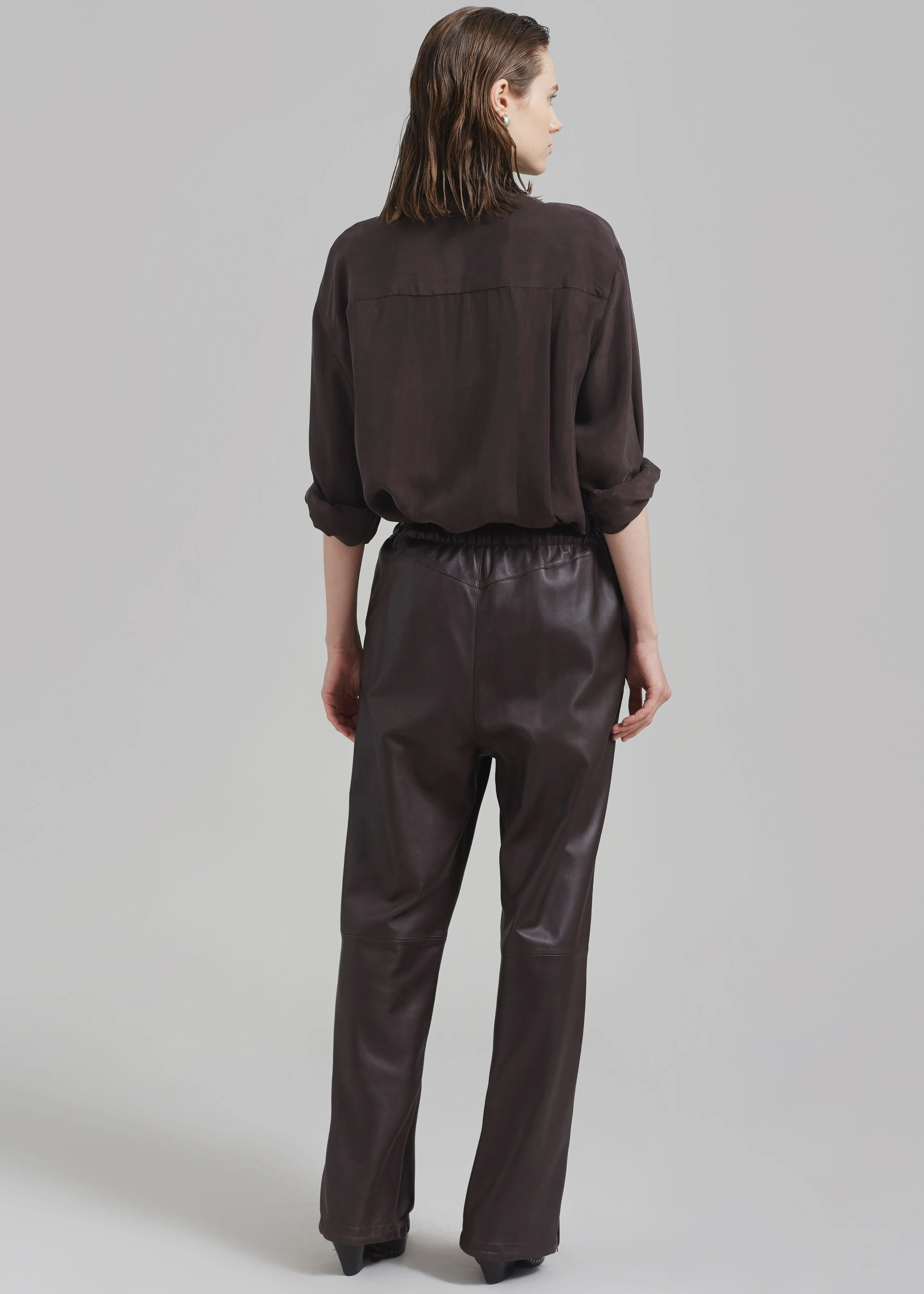 Kevin Leather Trousers - Brown