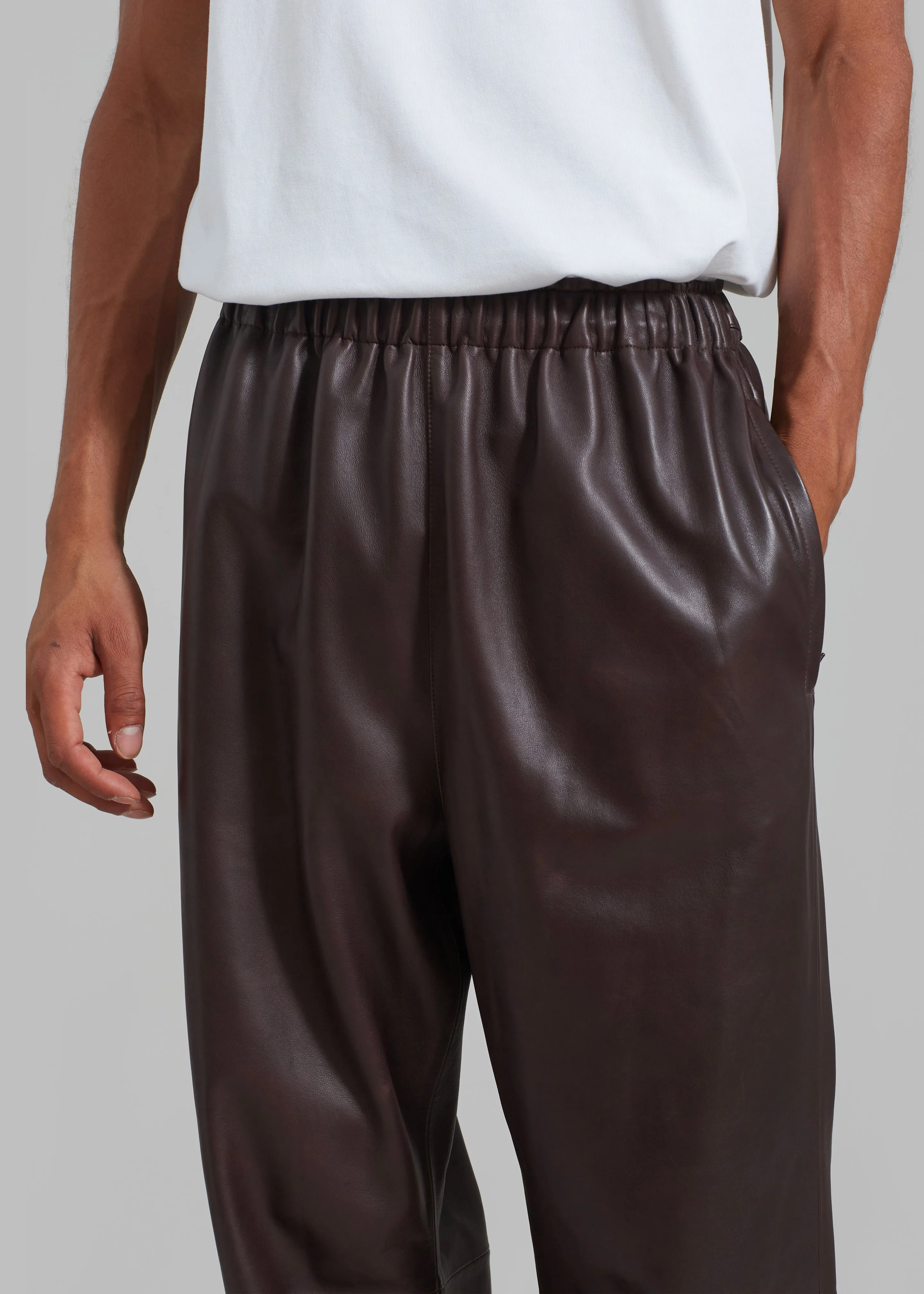 Kevin Leather Trousers - Brown