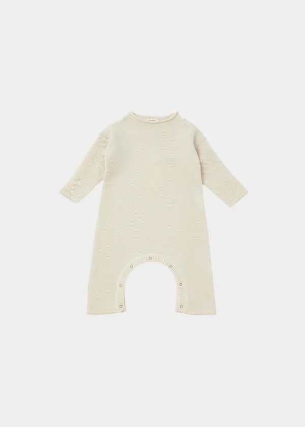 Kids Caramel Prion Romper - Buttermilk