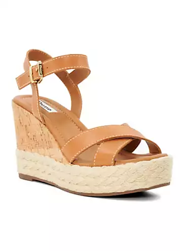 Kindest Tan Wedge Sandals by Dune London | Look Again