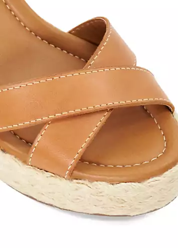 Kindest Tan Wedge Sandals by Dune London | Look Again