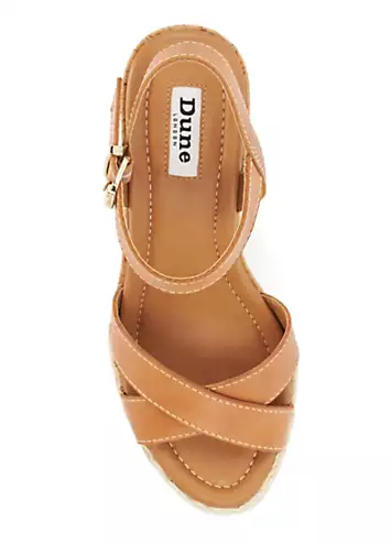 Kindest Tan Wedge Sandals by Dune London | Look Again