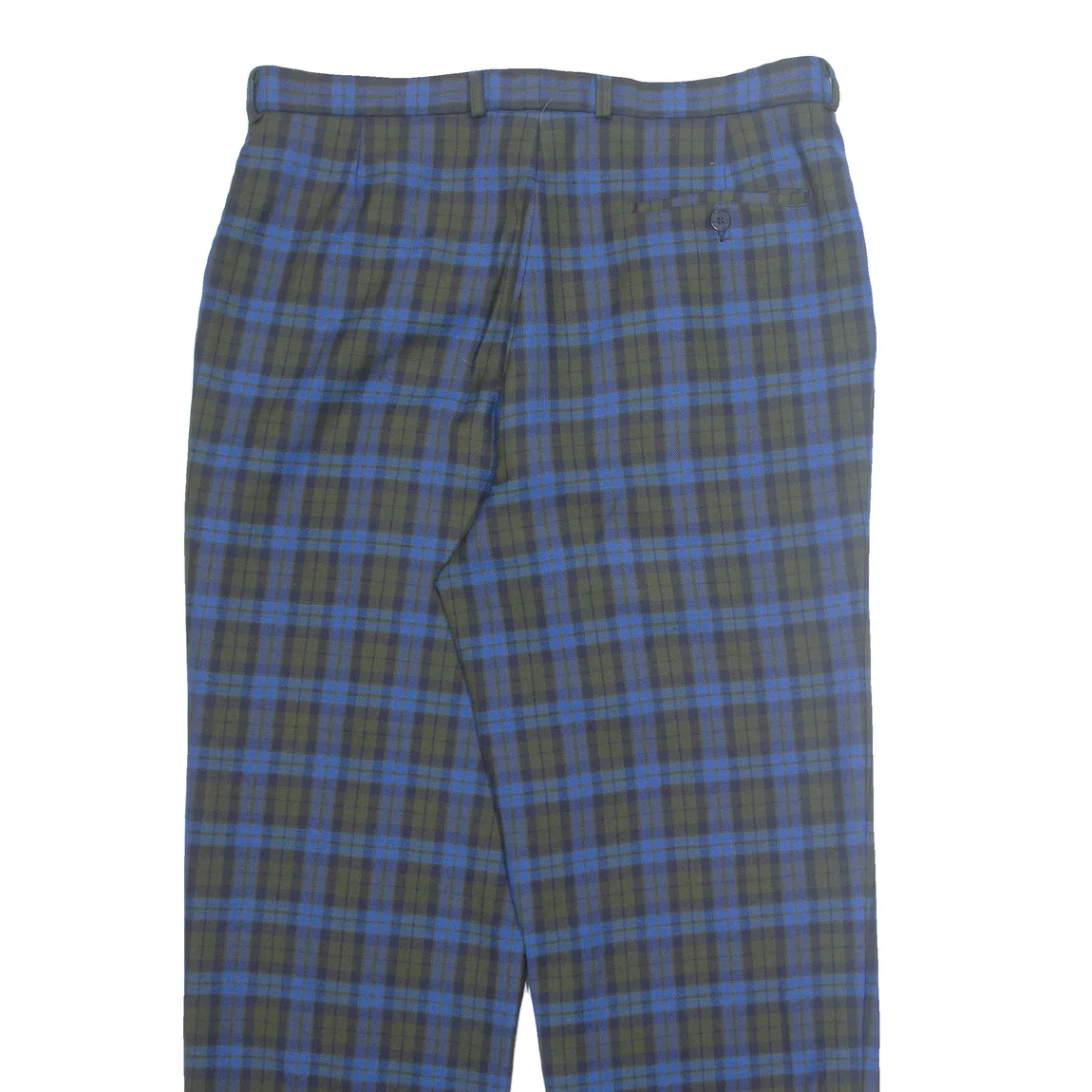 LACOSTE Chino Plaid Mens Trousers Blue Regular Straight W34 L30