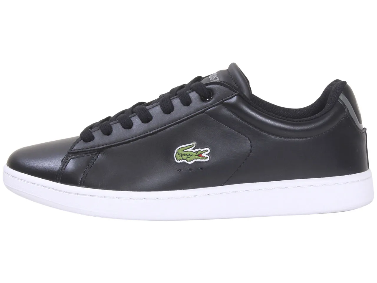 Lacoste Men's Carnaby-BL21-1 Sneakers Lace Up Low Top Black/White Sz. 10.5