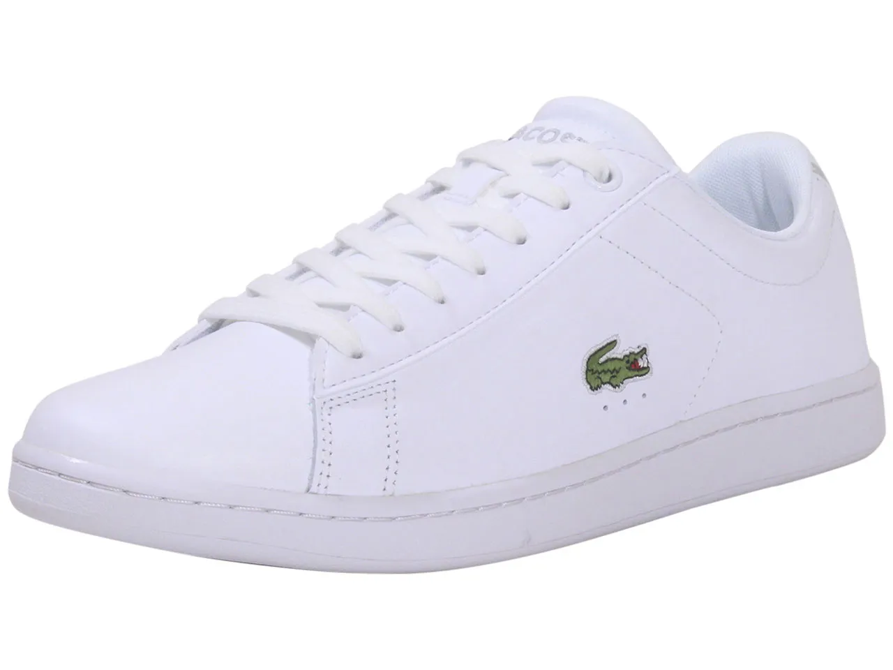 Lacoste Men's Carnaby-BL21-1 Sneakers Lace Up Low Top White/White Sz. 9.5