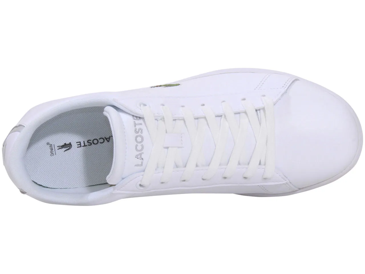 Lacoste Men's Carnaby-BL21-1 Sneakers Lace Up Low Top White/White Sz. 9.5