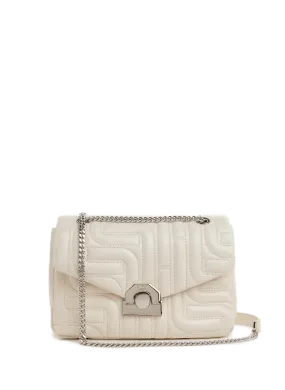 LANCEL  Midi-Minuit M quilted leather handbag  - White