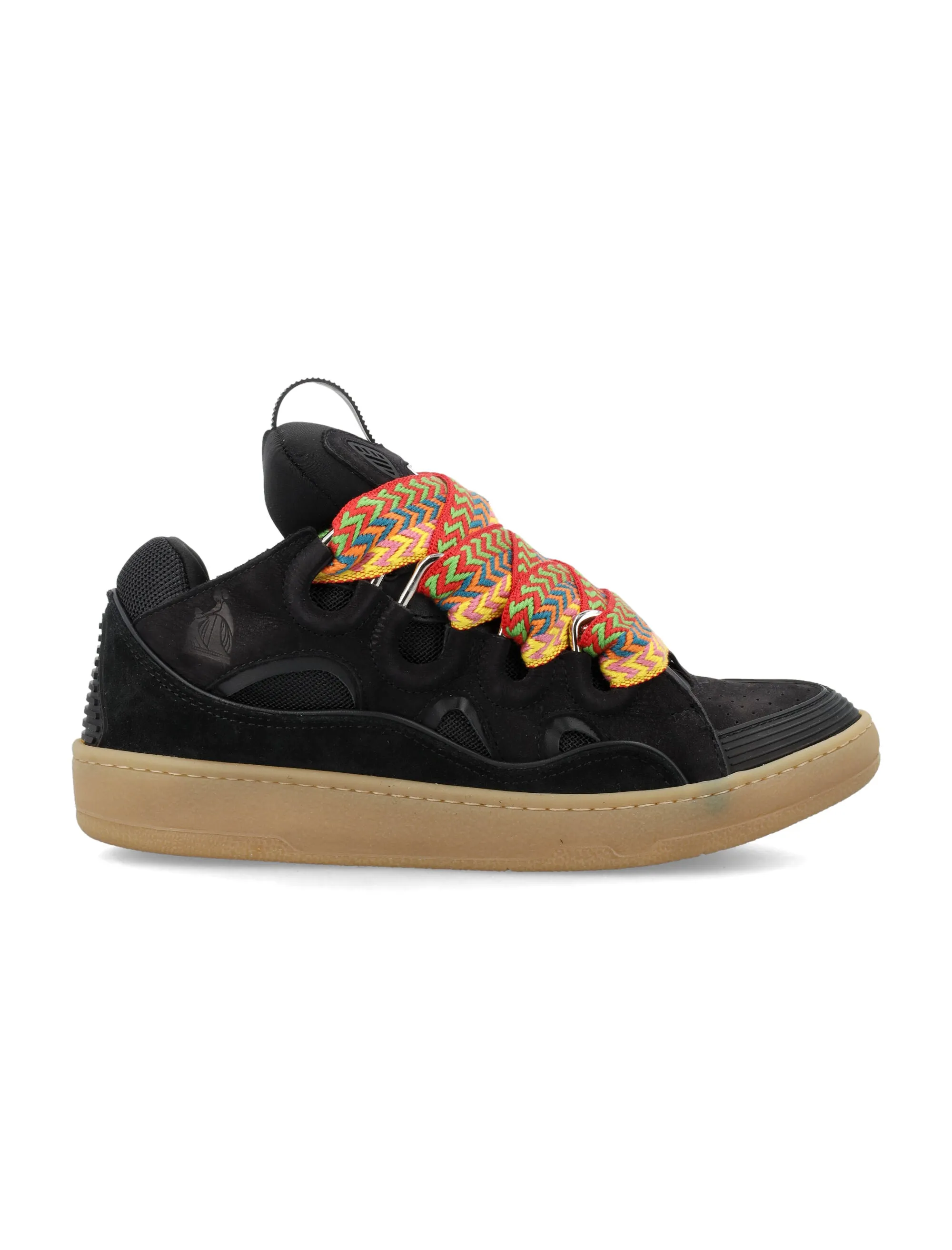 LANVIN Men's Leather Curb Sneakers in Black for SS24