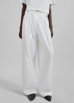 Lea Cotton Trousers - White