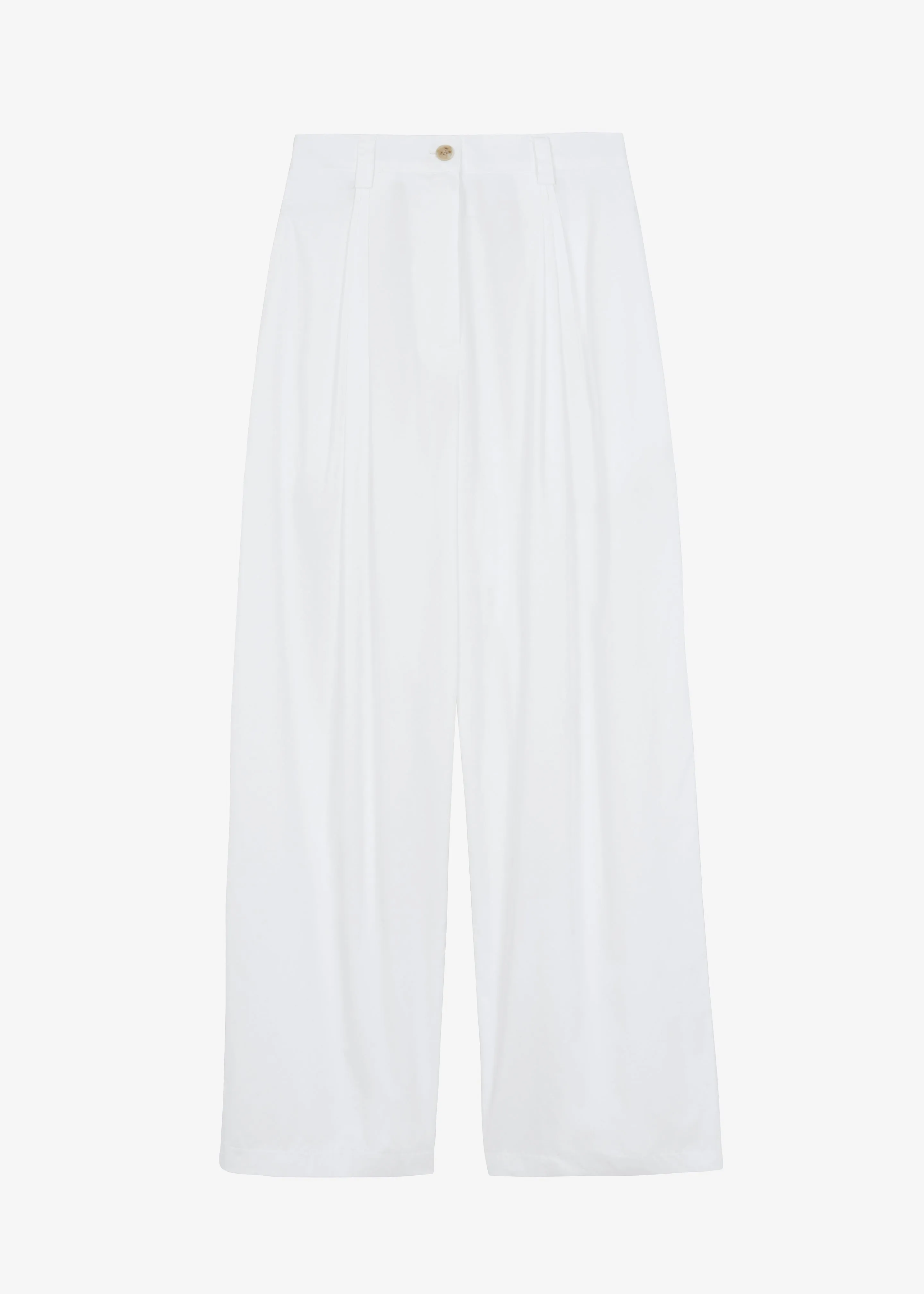 Lea Cotton Trousers - White