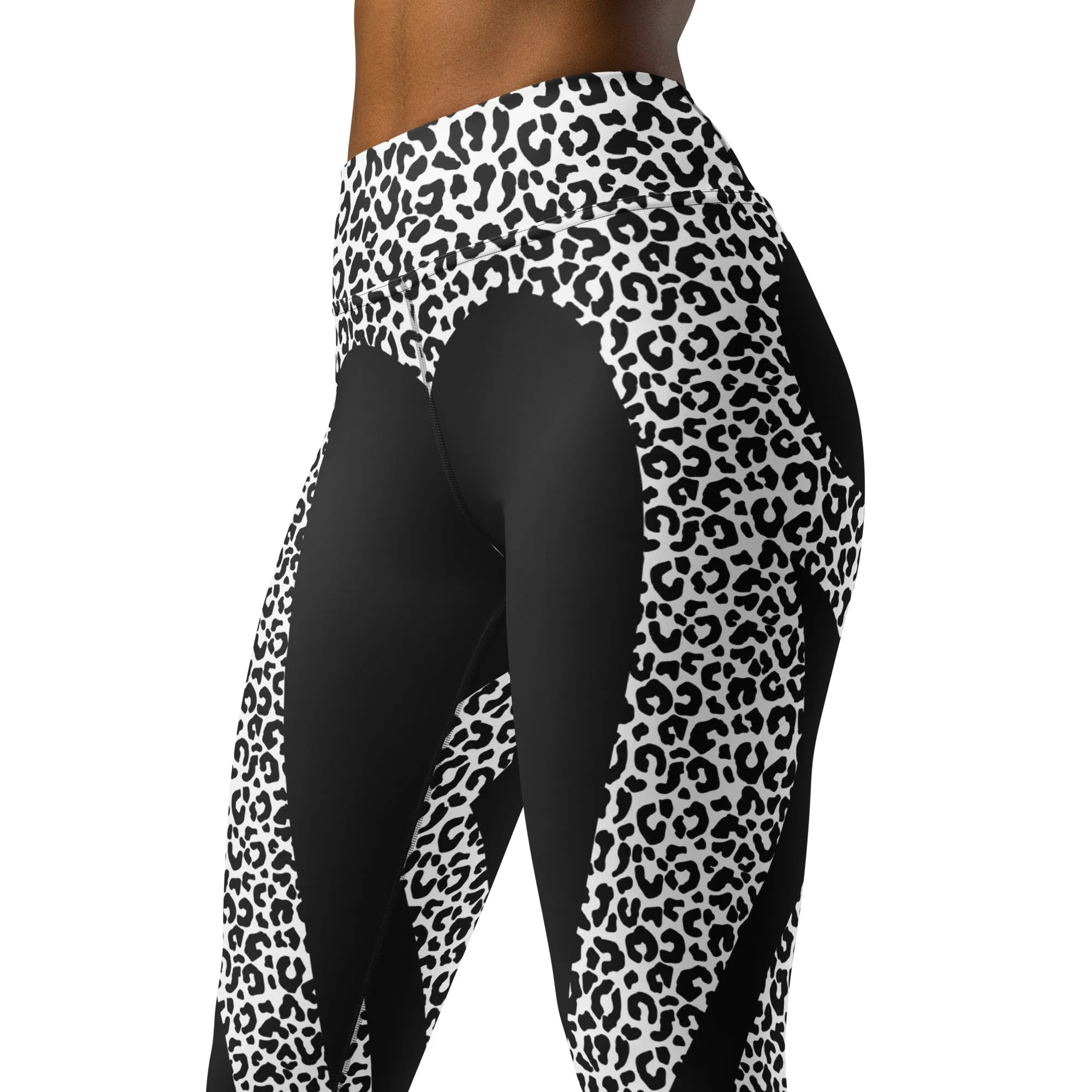 Leopard Heart Shaped Yoga Leggings