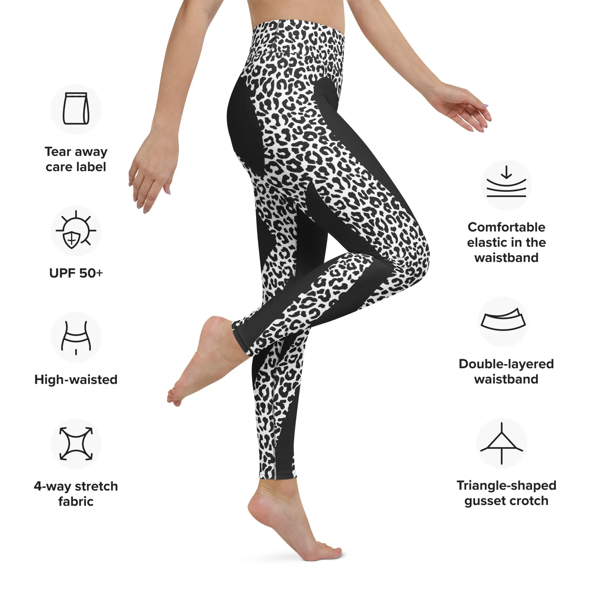 Leopard Heart Shaped Yoga Leggings