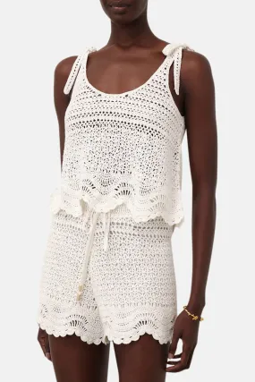 Lightburst Textured Swing Tank Ivory