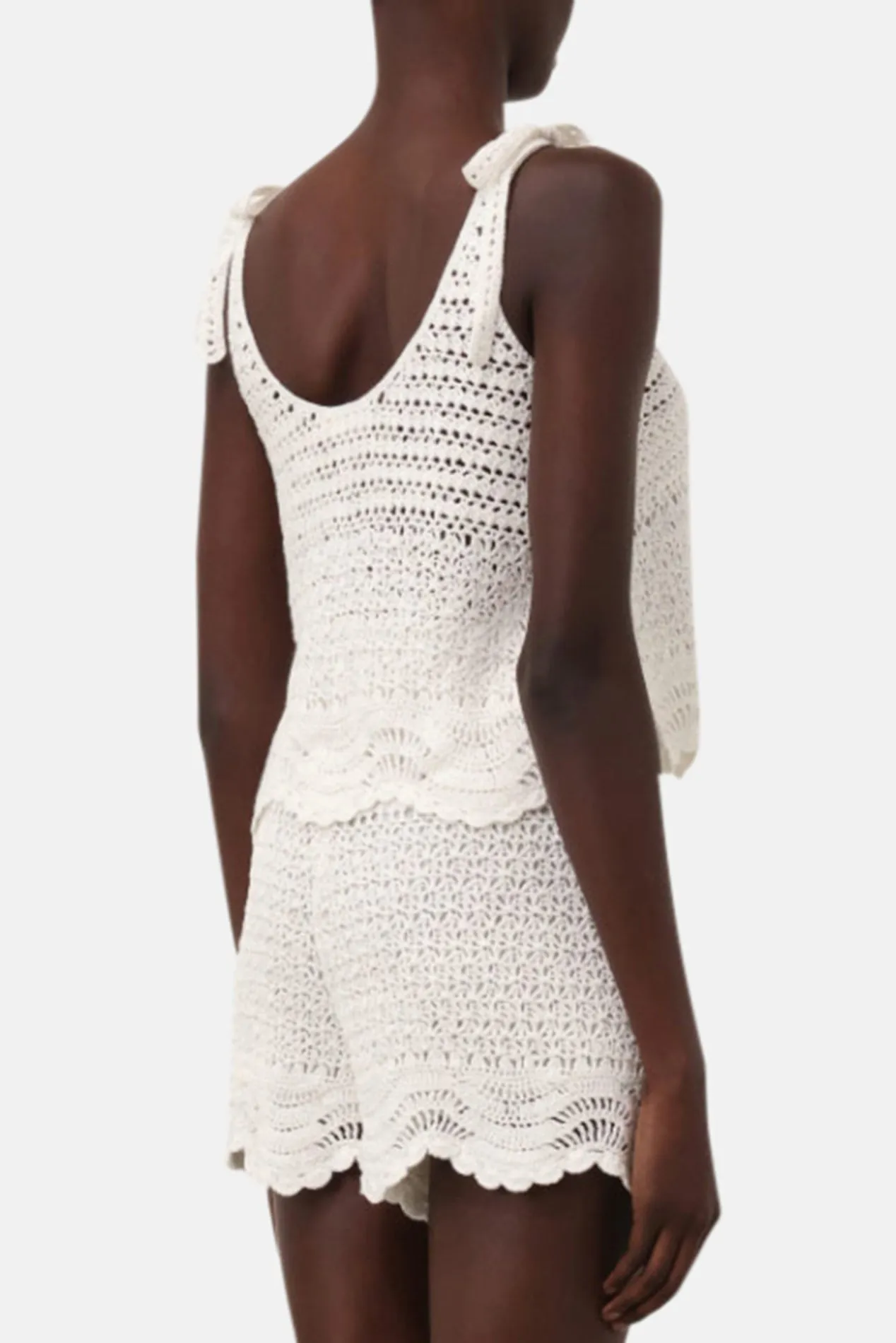 Lightburst Textured Swing Tank Ivory