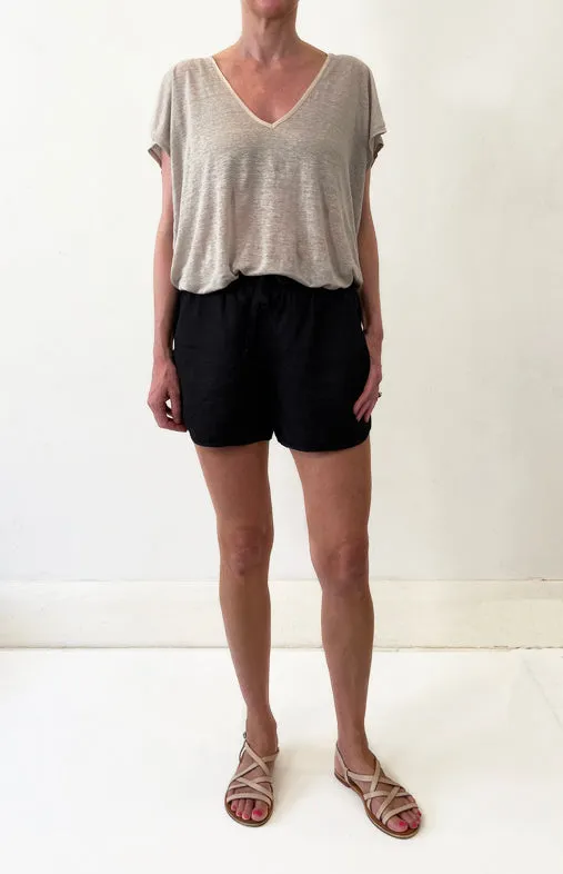 Linen Daisy Short - Black