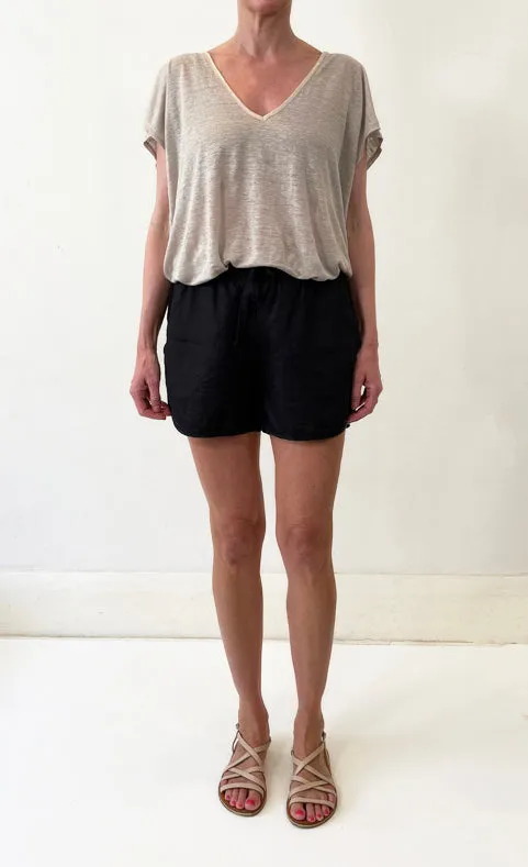 Linen Daisy Short - Black