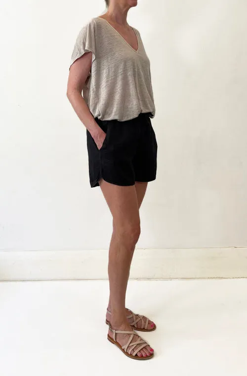 Linen Daisy Short - Black