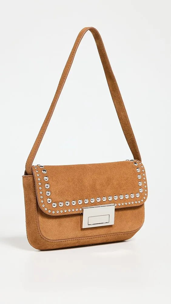 Loeffler Randall   Stefania Baguette Shoulder Bag with Lock Hardware 