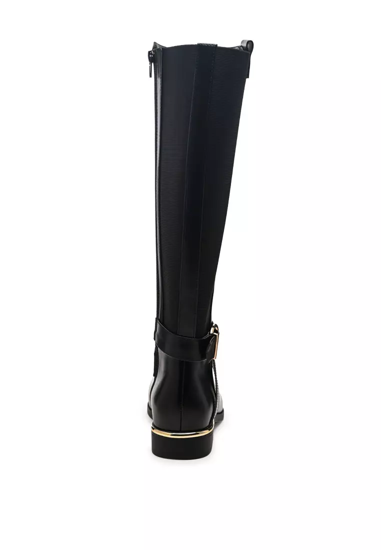 London Rag Beat Chill Knee High Boot in Black