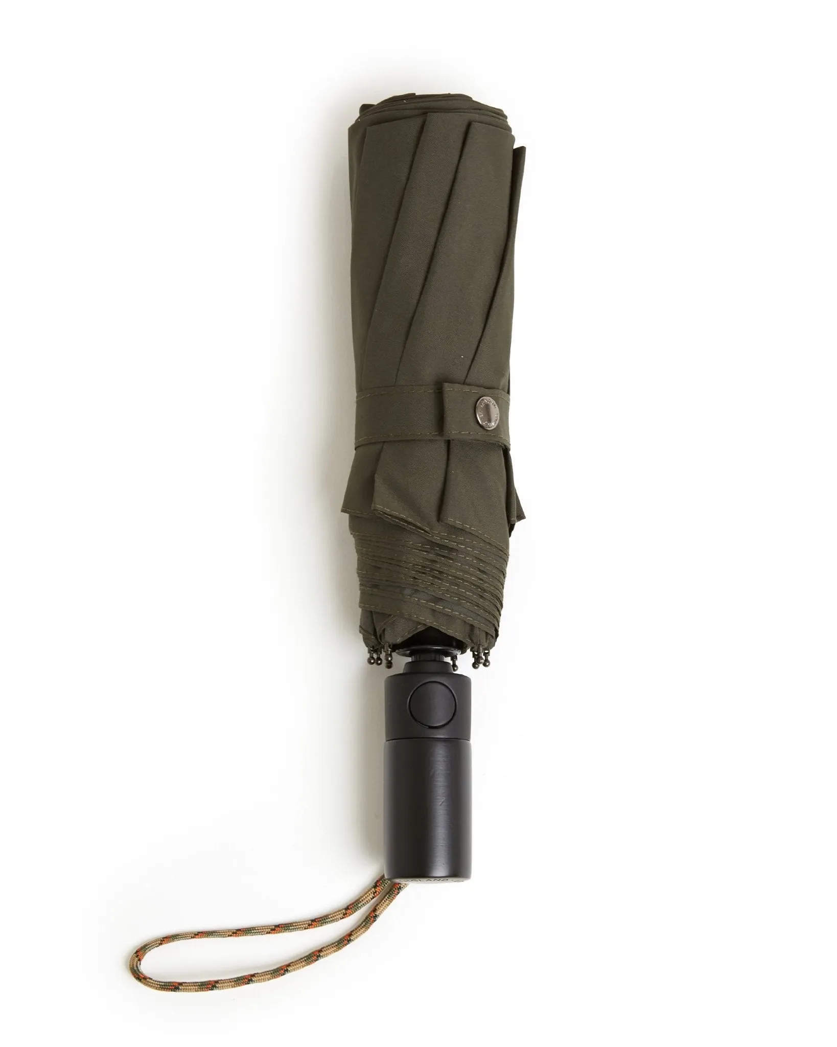 London Undercover Auto Push Button Compact Umbrella: Olive