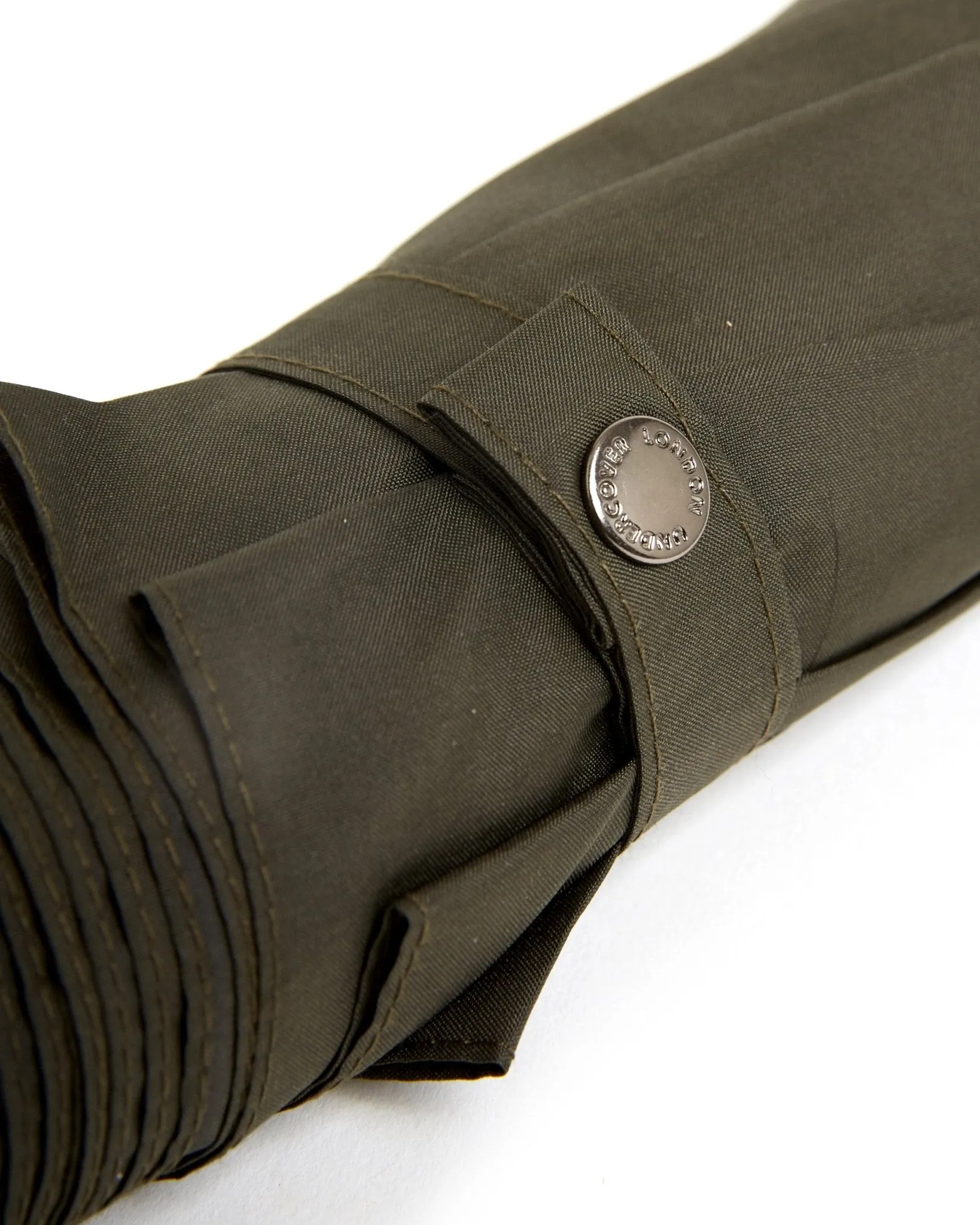 London Undercover Auto Push Button Compact Umbrella: Olive