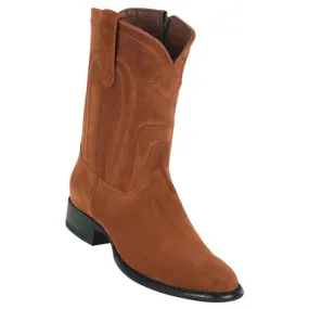 Los Altos Men's Suede Leather Cognac Roper Toe Boot