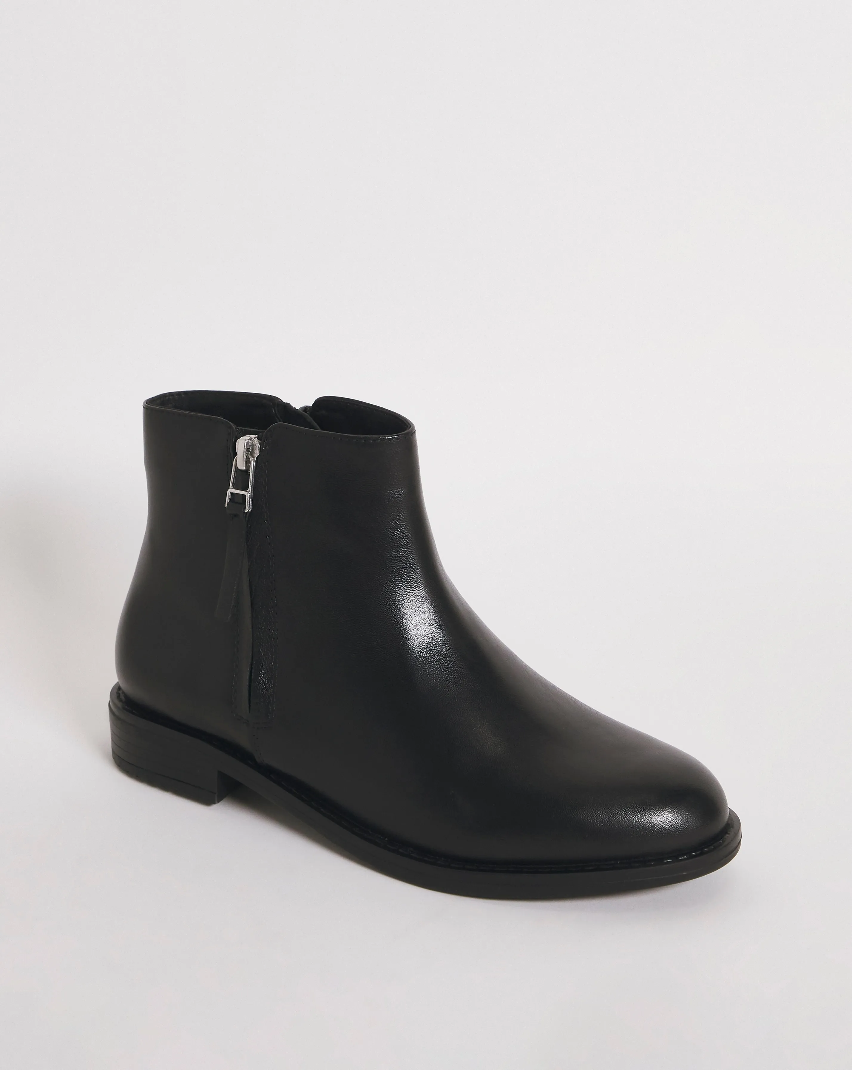 Lucinda Leather Side Zip Boot Wide E Fit | Simply Be