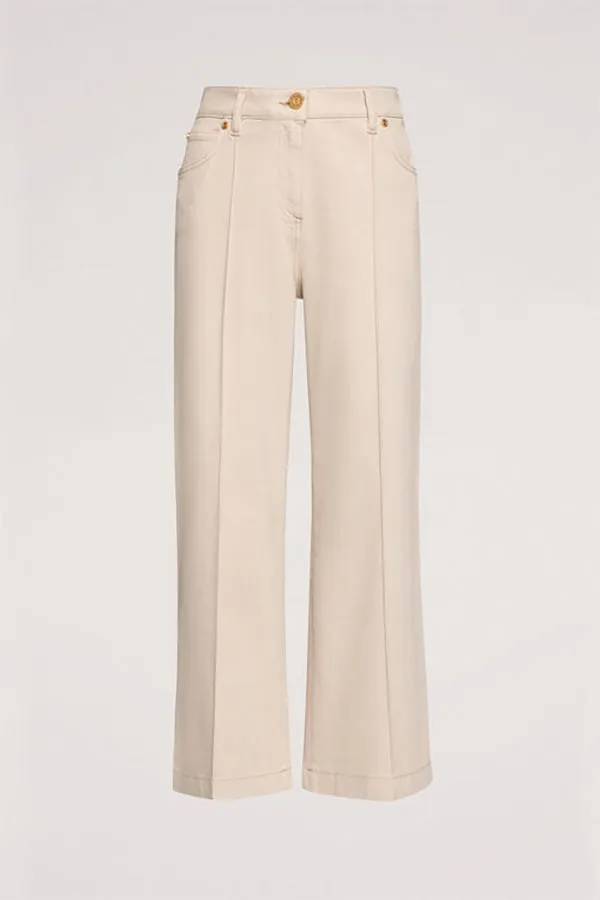 Luisa Spagnoli ACRONIMO BEIGE PALAZZO JEANS