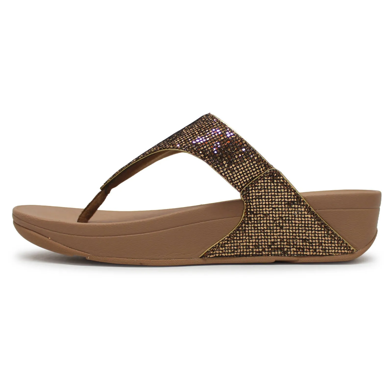 Lulu Glitterball Toe Post Synthetic Women's Slip On Sandals