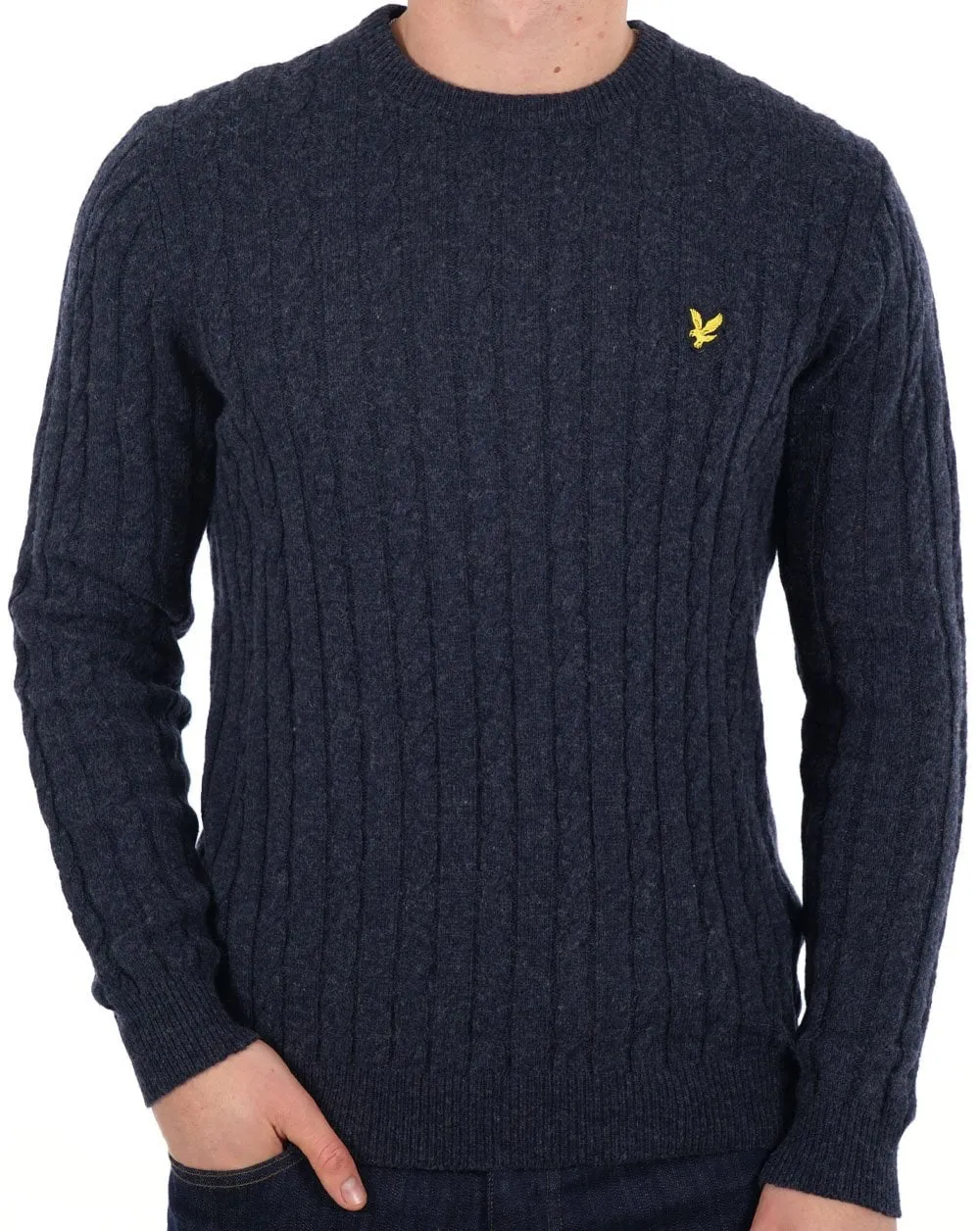 Lyle And Scott Cable Jumper Navy