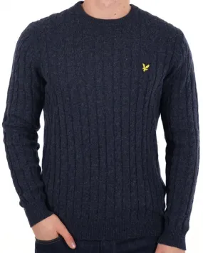 Lyle And Scott Cable Jumper Navy