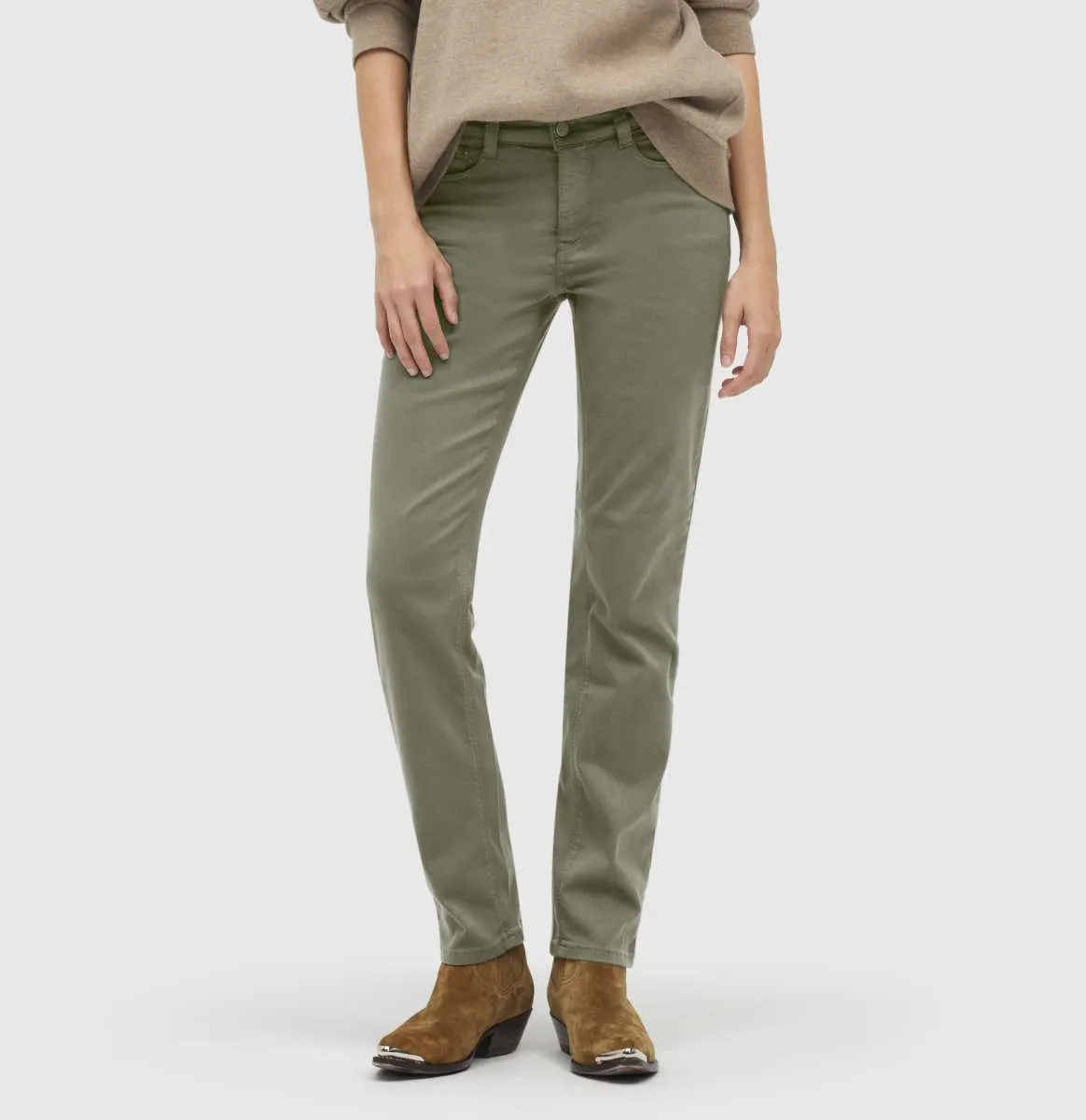 MAC DREAM Straight Jeans in Olive Night 