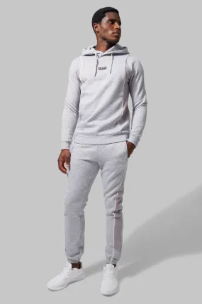 Man Active Colour Block Hooded Tracksuit | boohooMAN UK