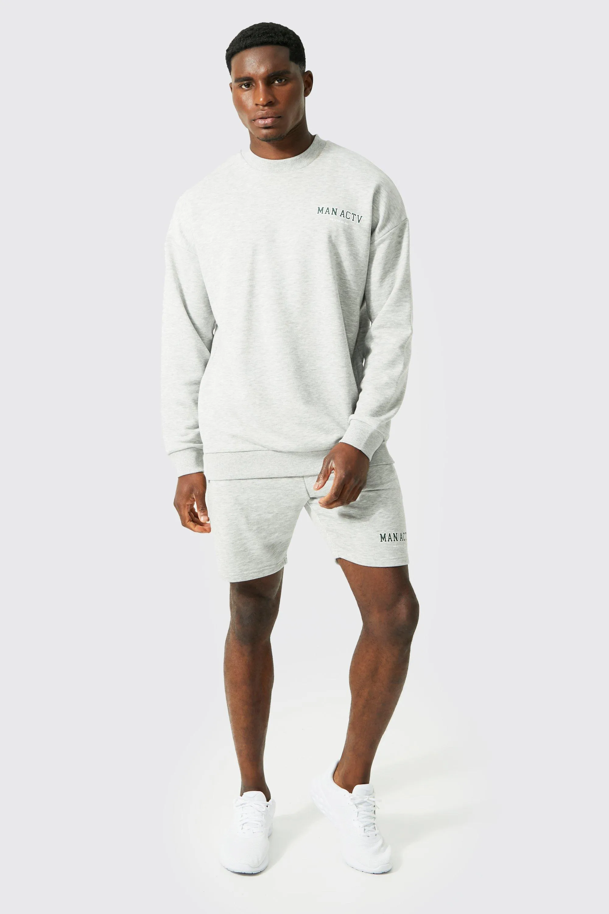 Man Active Oversized Athletic Sweat Tracksuit | boohooMAN UK