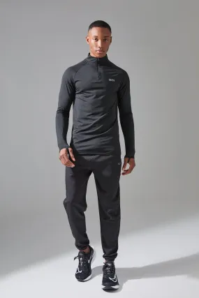 Man Active Quarter Zip And Sweatpant Tracksuit