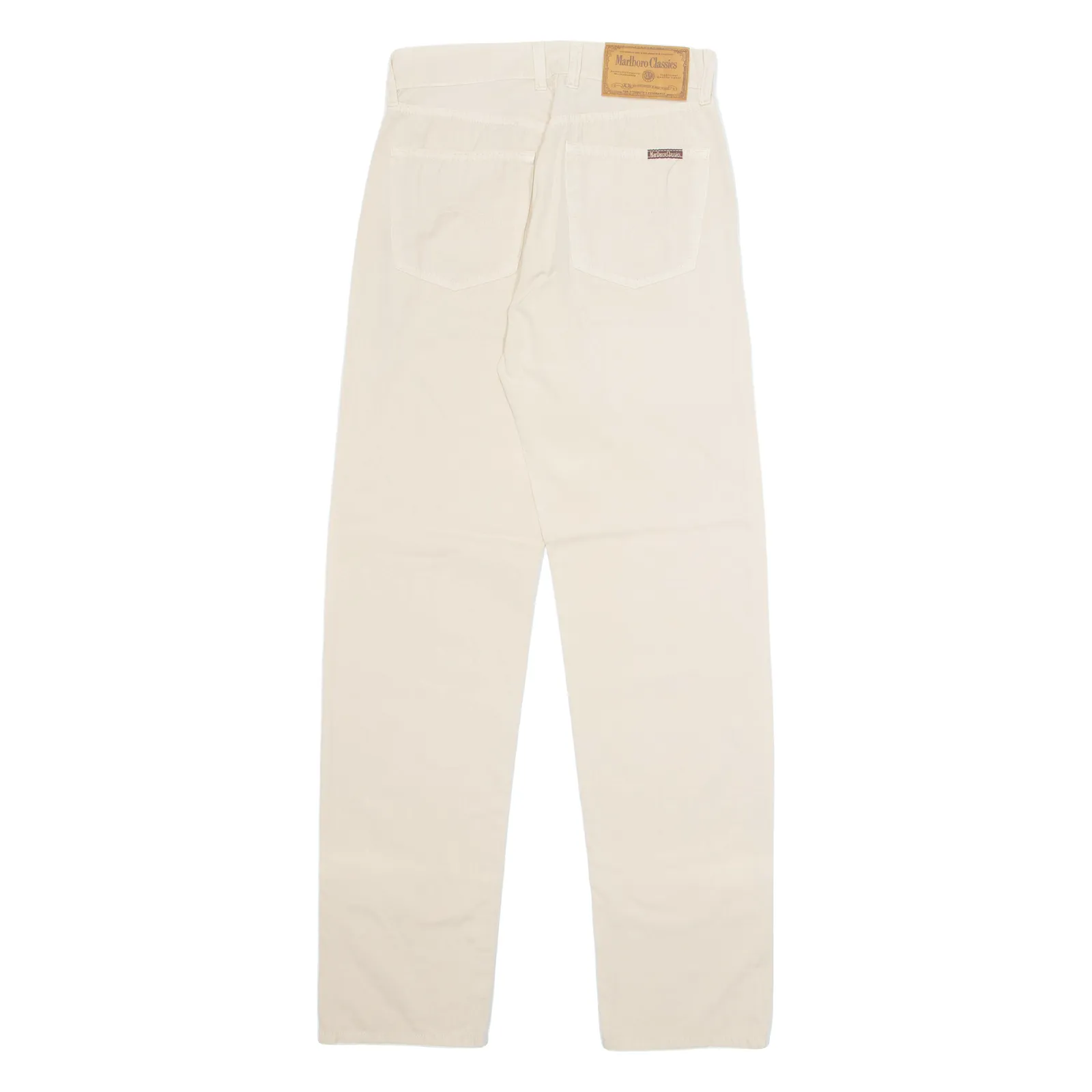 MARLBORO Womens Trousers Beige Regular Tapered W28 L31