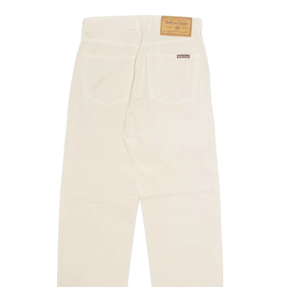 MARLBORO Womens Trousers Beige Regular Tapered W28 L31