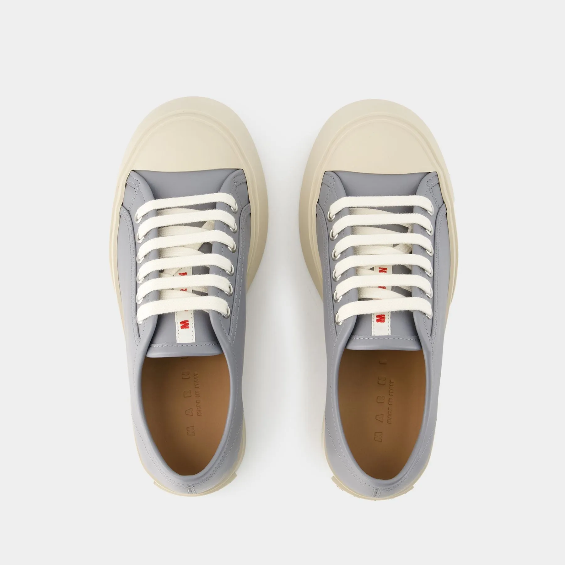 Marni  Laced Up Sneakers - Marni - Leather - Grey