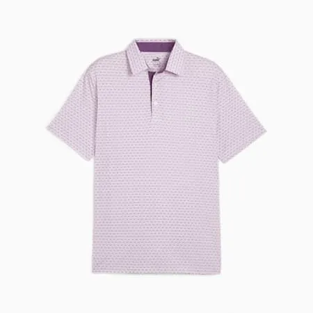 MATTR Palm Deco Men's Golf Polo | Crushed Berry-Pink Icing | PUMA SHOP ALL PUMA | PUMA 