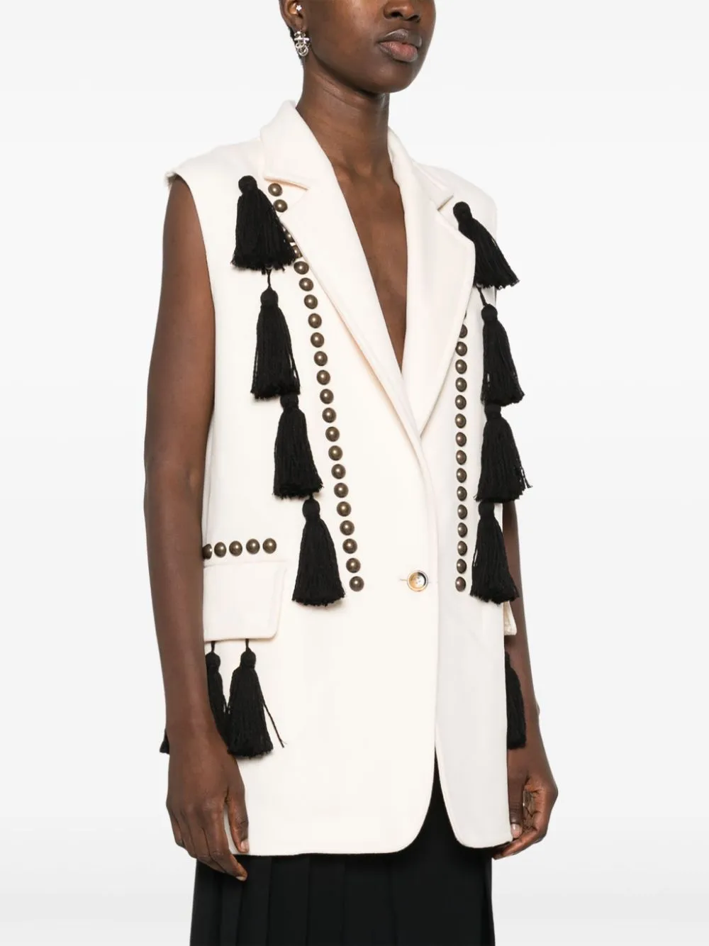 Max Mara    Max Mara Studded Wool Vest