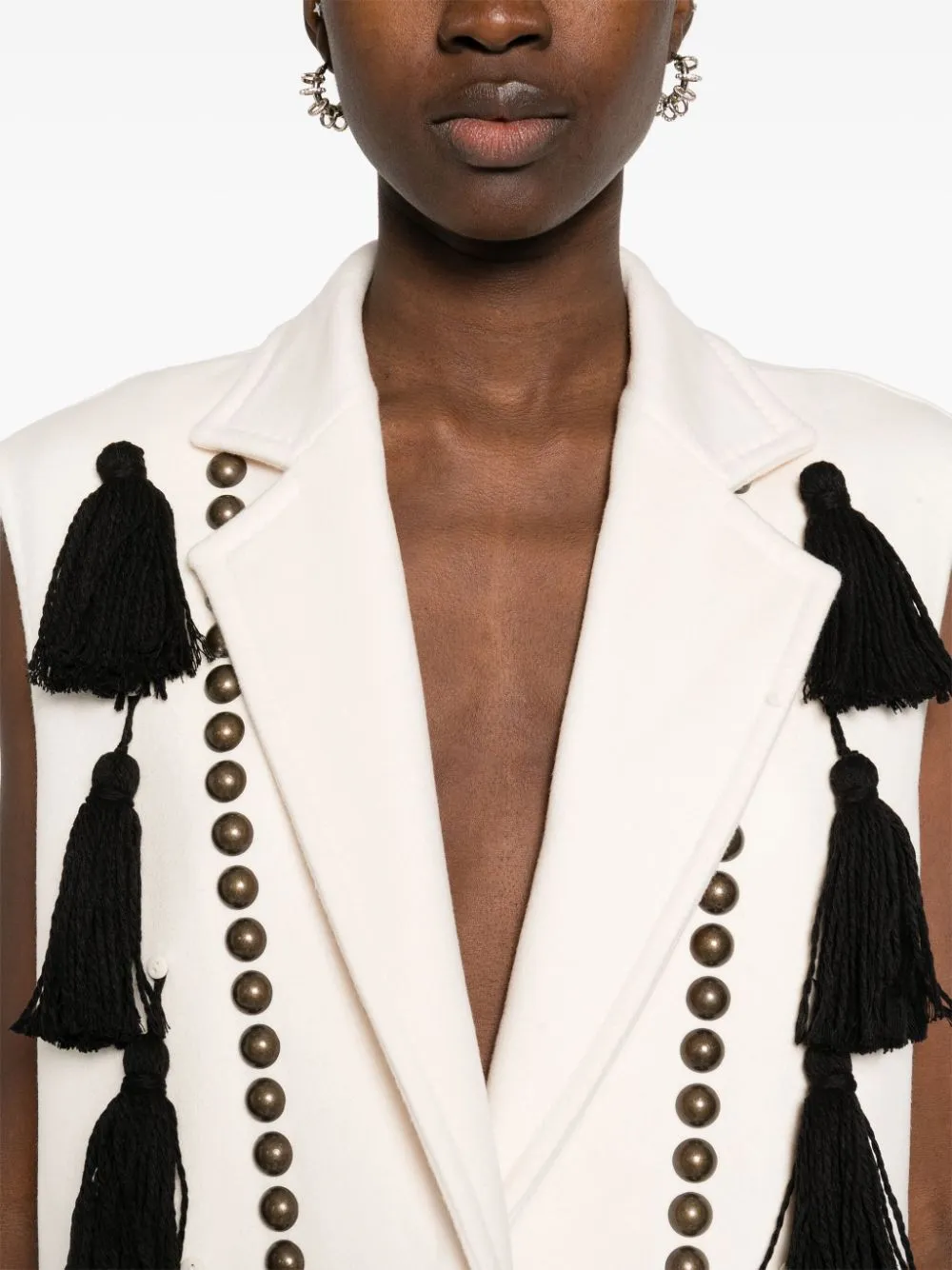 Max Mara    Max Mara Studded Wool Vest